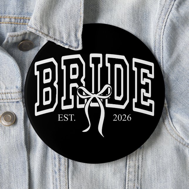  Bride Est 2026 6 Cm Round Badge (In Situ)