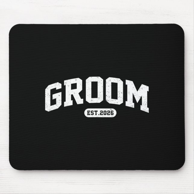 Bride est 2026 bride and groom 2026 matching mouse mat (Front)