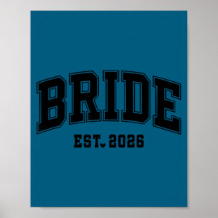 Bride est 2026 groom bride 2026 matching poster