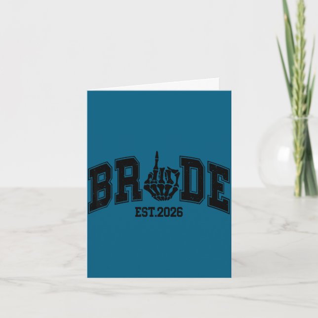 Bride est 2026 halloween valentine couples gothic card (Front)