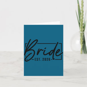 Bride est 2026 married couple wedding honeymoon card