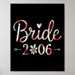 Bride Est 2026 Married Wedding Bridal Party Bachel Poster
