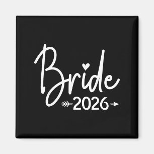 Bride est 2026 married wedding bridal party magnet