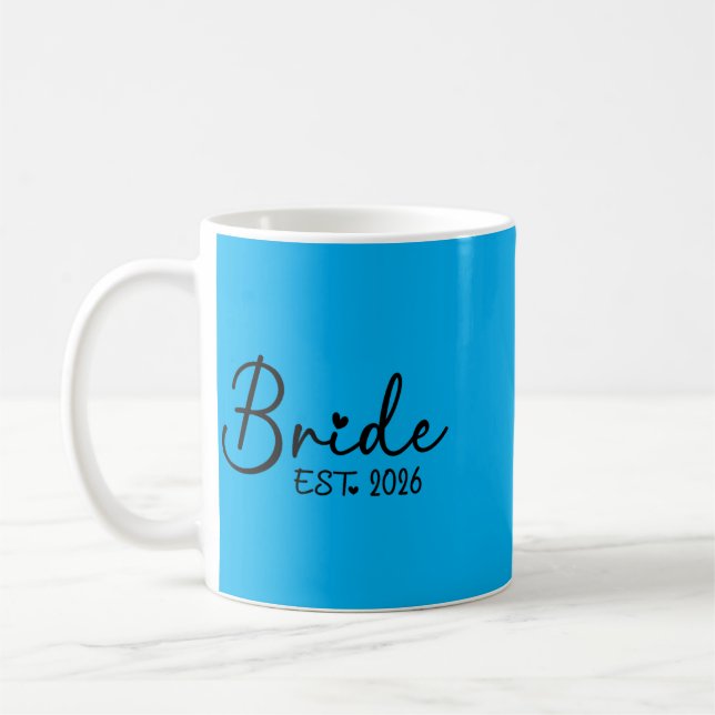 Bride Est 2026 Matching Bride Groom 2026 Coffee Mug (Left)