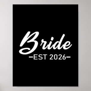 Bride Est 2026 Matching Bride Groom 2026 Poster