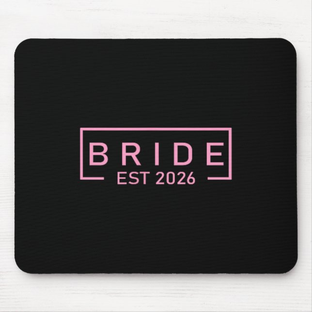 Bride Est 2026 Matching Getting Ready Bride Groom Mouse Mat (Front)