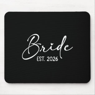 Bride est 2026 matching getting ready bride groom mouse mat