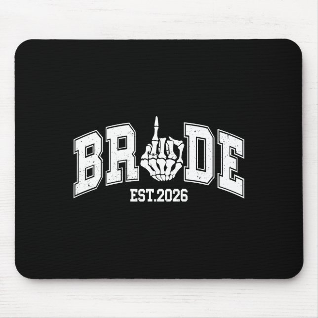 Bride est 2026 valentine halloween couples gothic mouse mat (Front)