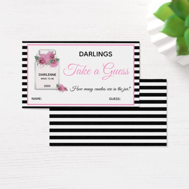 Bride & Family Parisian Theme Shower Game  Cards (Desk)