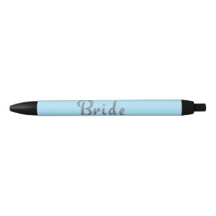 Bride faux-bling rhinestones design black ink pen