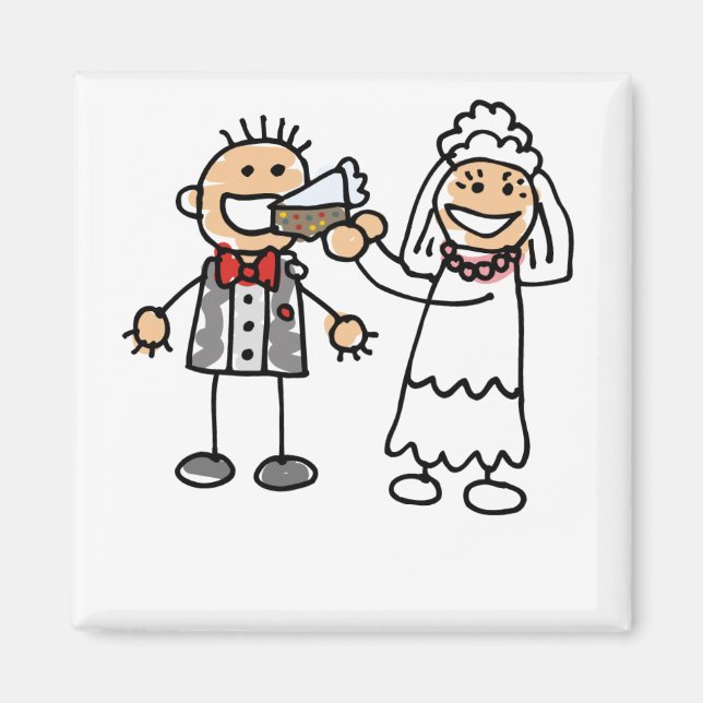 Bride Feeds Groom Magnet (Front)