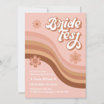 Bride Fest Groovy Retro Daisy Bridal Shower