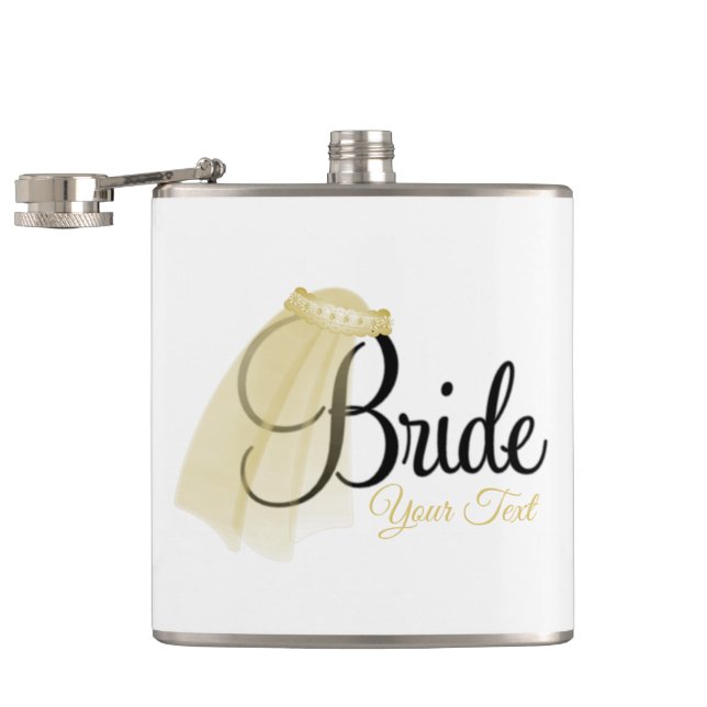 Bride Flask, 6 oz. Hip Flask (Opened)
