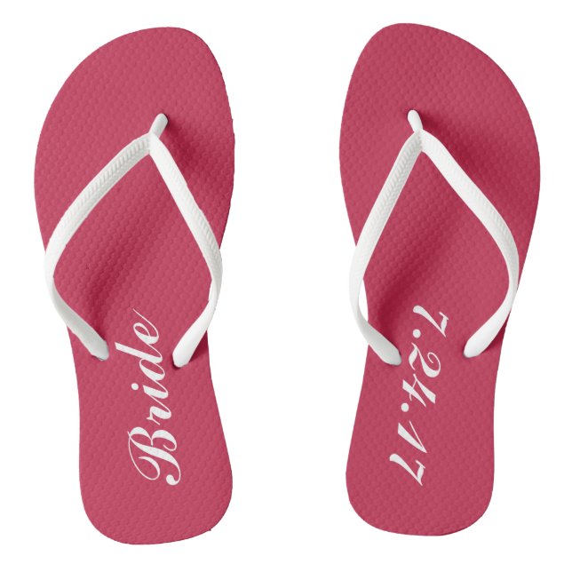 Bride Flip Flops (Footbed)