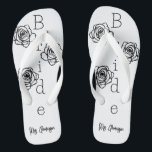 Bride Flip=Flops with Custom Name Flip Flops<br><div class="desc">Introducing our Bride Flip-Flops, custom-designed for the special day or honeymoon! These flip-flops blend comfort with personalisation, featuring the bride's name elegantly scripted along the bottom. Perfect for beach weddings or as a comfy switch from heels at the reception, these flip-flops add a personal and stylish touch to the bride's...</div>