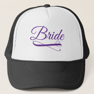 Bride Flourish Purple Trucker Hat