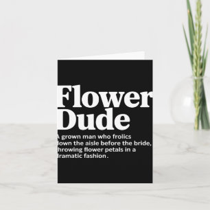 Bride Flower Dude Definition Card