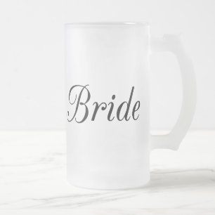 Bride Frosted Glass Beer Mug