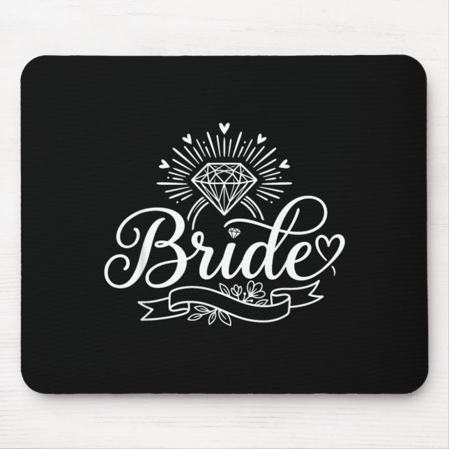 Bride Funny Bachelorette Party Bridal Engaged Mouse Mat (Front)