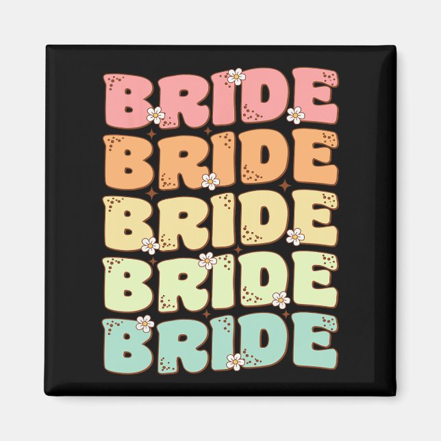 Bride Future Mrs Bridal Party Wedding Bachelorette Magnet (Front)