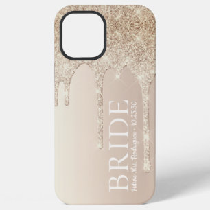 Bride Future Mrs Gold Glitter Drip Case-Mate iPhon iPhone 12 Pro Max Case