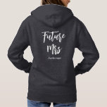 Bride Future Mrs Wedding Black Hoodie<br><div class="desc">Bride Future Mrs Black Hoodie With White Calligraphy Script. More products with this design are in the collection below.</div>