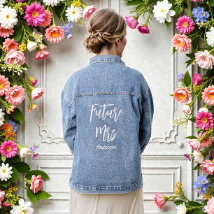 Bride Future Mrs Wedding  Denim Jacket