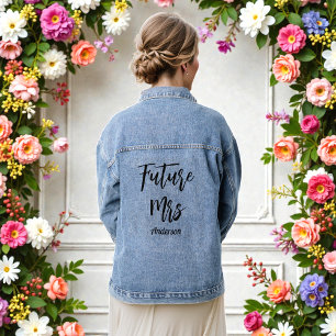 Bride Future Mrs Wedding  Denim Jacket