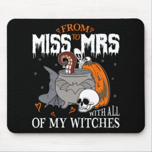 Bride Future Mrs Witchy Gothic Wedding Bachelorett Mouse Mat