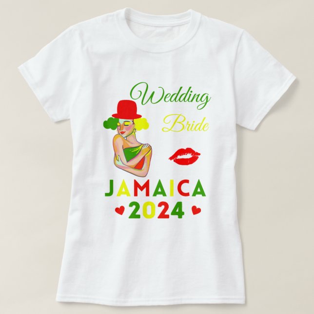 Bride getting married in Jamaica You can find  T-Shirt (Design Front)