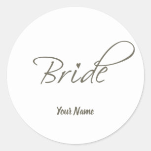 Bride Gift Bachelorette and Engagement Stag Party Classic Round Sticker