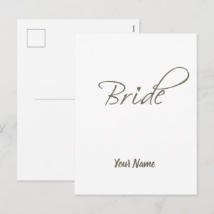 Bride Gift Bachelorette and Engagement Stag Party Holiday Postcard
