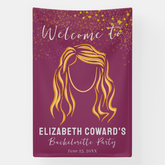 Bride Girl Bachelorette Party Sign Banner (Vertical)