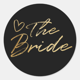 Bride - Gold faux foil sticker