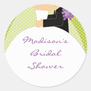 Bride & Groom Bridal Shower Sticker
