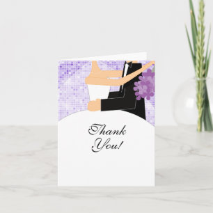 Bride Groom Bridal Shower Thank You Note Card
