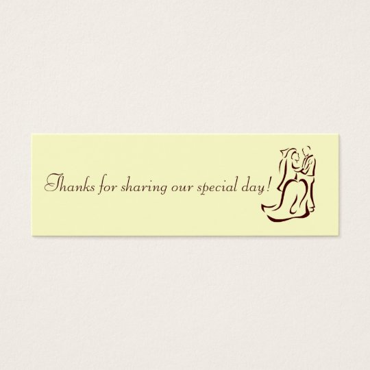Bride&Groom Champagne Favour Tag