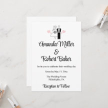 Bride & Groom Couple Invitation