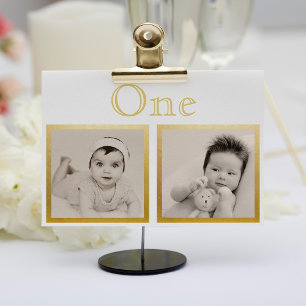 Bride Groom Custom Age Gold Table Number