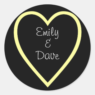 Bride & Groom(Customisable) Classic Round Sticker