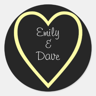Bride & Groom(Customisable) Classic Round Sticker