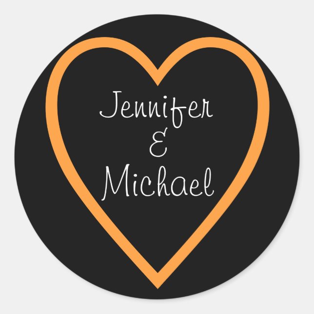 Bride & Groom(Customisable) Classic Round Sticker (Front)