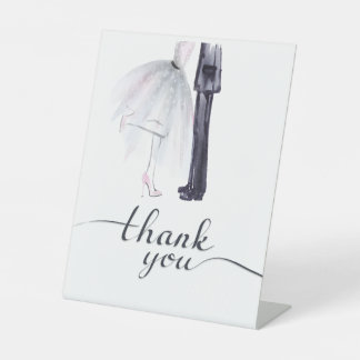 Bride & Groom Dance "Thank You" pedestal sign