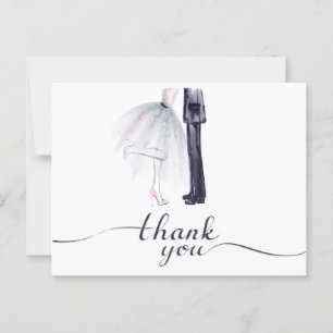 Bride & Groom Dance "Thank You" postcard