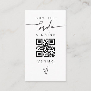 Bride & Groom Drink Card Scan QR Code Wedding G400