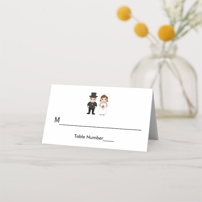 Bride & Groom - Escort Cards (Front)