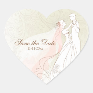 Bride & Groom First Dance Save the Date stickers