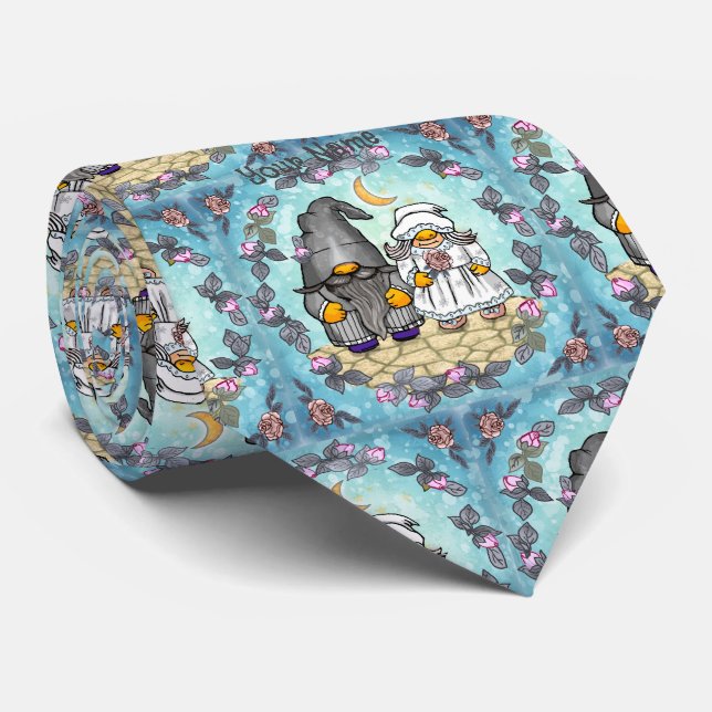 Bride & Groom gnome  Tie (Rolled)