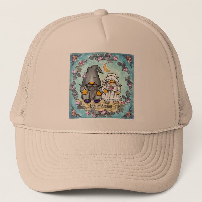 Bride & Groom gnome  Trucker Hat (Front)