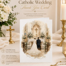 Bride & Groom Kneeling at Altar Wedding